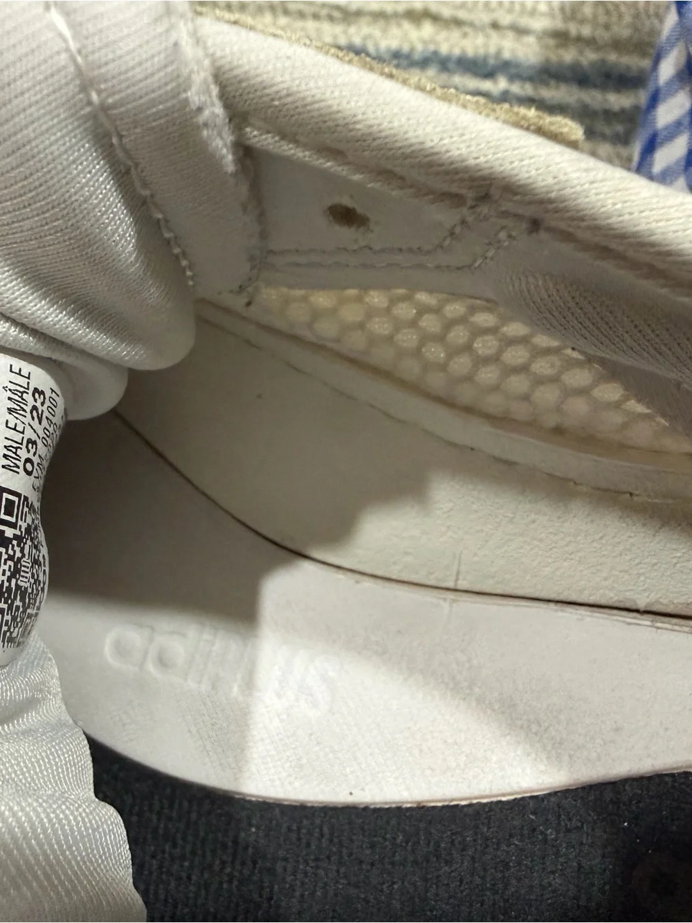 adidas Men's Low-Top Lace-Up Sneakers in White and Light Gray